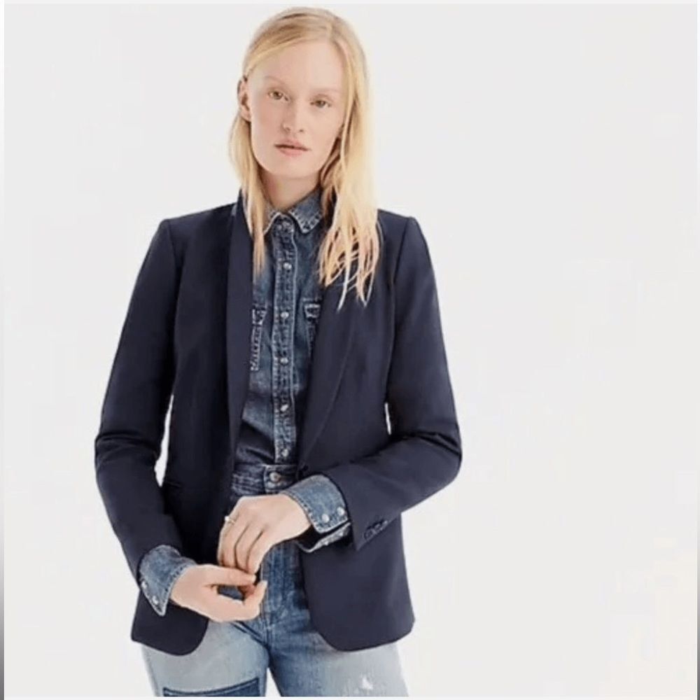 J. Crew Women’s Black Wool Single Breasted Blazer size 4